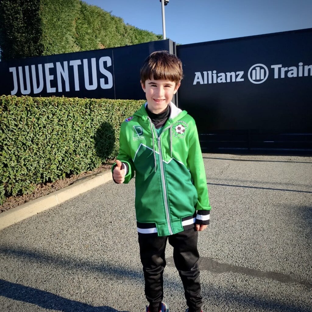 Edoardo in prova alla Juventus